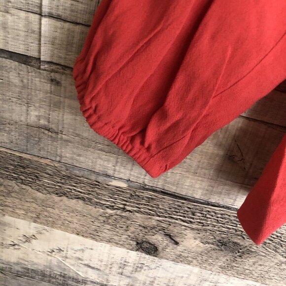 J. JILL Poppy Elliptical Open Cold Shoulder Top Blouse Medium Poppy NWT - Picture 6 of 10